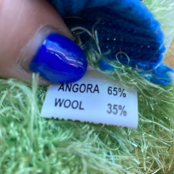 Dog Vipoochy Sweaters size S blue green mix wool with angora light … - Picture 8 of 11